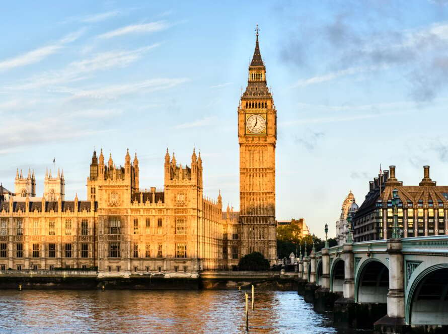 54876,Sunrise shining on Big Ben, London, United Kingdom